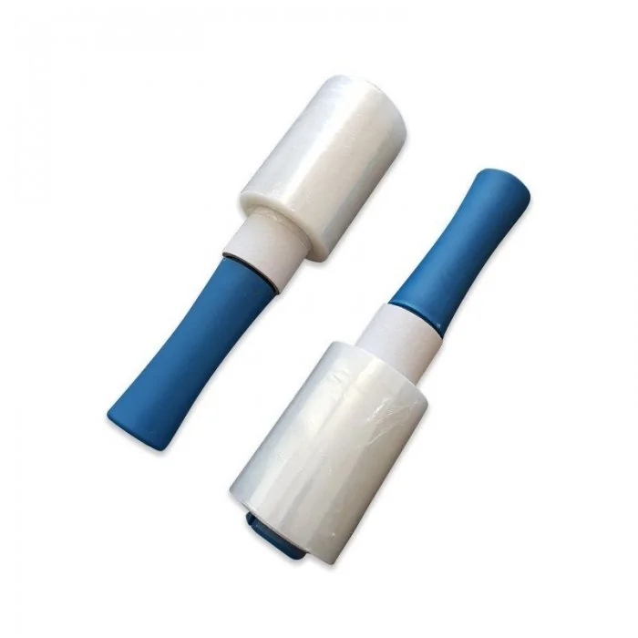 Kit Starter 6 Mini Role Folie Stretch Lungime 100 m, Latime 100 mm, Dispenser DA, 1, Grosime 23 my, Culoare Transparent, Role...