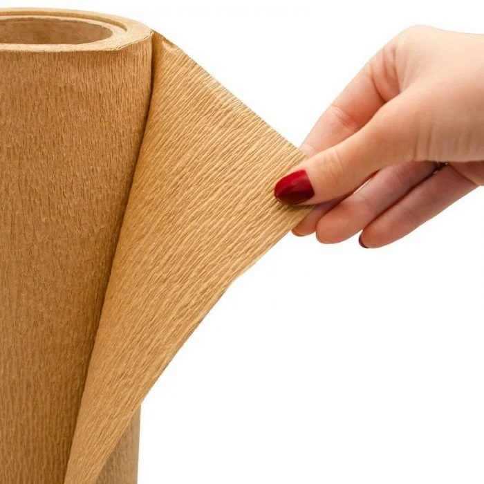Hartie Creponata Kraft Pentru Ambalare 130 g/mp Lungime 8 m, Latime 100 mm, Densitate 130 g/mp, Material Hartie reciclata, Cu...