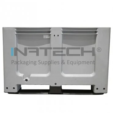 Boxpalet Plastic Cu Pereti Plini, 1200 x 1000 x 760 mm Lungime 1200 mm, Latime 1000 mm, Inaltime 760 mm, Volum Litri 610, Varianta 3 traverse