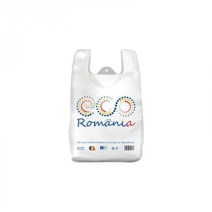 Pungi Biodegradabile Tip Maiou Pliu 2 x 60 mm, Dimensiuni 240 x 420 mm, Grosime 15 my, Rezistenta 3 kg, Buc / Pachet 500-Pung...