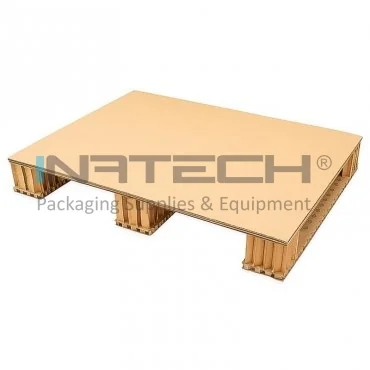 Palet Din Carton Ondulat Tip Euro Lungime 800 mm, Latime 600 mm, Inaltime 100 mm, Rezistenta 250 kg, Culoare Natur, Tip Carton 2 x CO5, Nr. Picioare 7