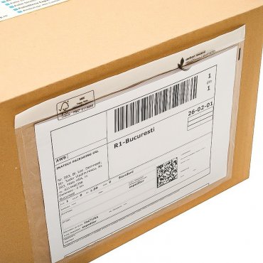Set 100 Plicuri Port Document Autoadezive, C4/C5/C6/DL Dimensiuni 240 x 165 mm, Culoare Transparent, Tip C5, Buc / Pachet 100