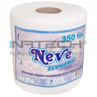 Prosop Hartie, Alb, 2 Straturi, Uz Casnic Lungime 80.5 m, Latime 200 mm, Straturi 2, Numar foi 350