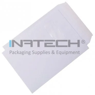 Plic Cu Fereastra Adeziv Siliconic, Dimensiuni 229 x 324 mm, Dimensiune Fereastra 50 x 100 mm, Pozitie Fereastra Stanga, Culoare Alb, Tip C4, Ambalare Buc/Cutie 250