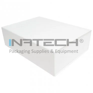 Cutie Pentru Cadouri Cu Inchidere Magnetica Lungime 350 mm, Latime 250 mm, Inaltime 100 mm, Culoare Alb, Tip Carton Mucava, Sistem Inchidere Magnet