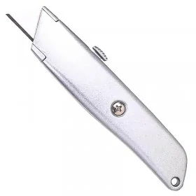 Cutter Retractabil Pentru Hartie Utilizare Intensa, Lama Metal, Culoare Argintiu, Siguranta NU, Suport Metal-Accesorii Depozit