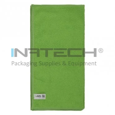 Lavete Microfibra Multicolor,  Dimensiuni 40 x 40 cm, Culoare Verde, Greutate 210 gr/m2, Buc / Pachet 10