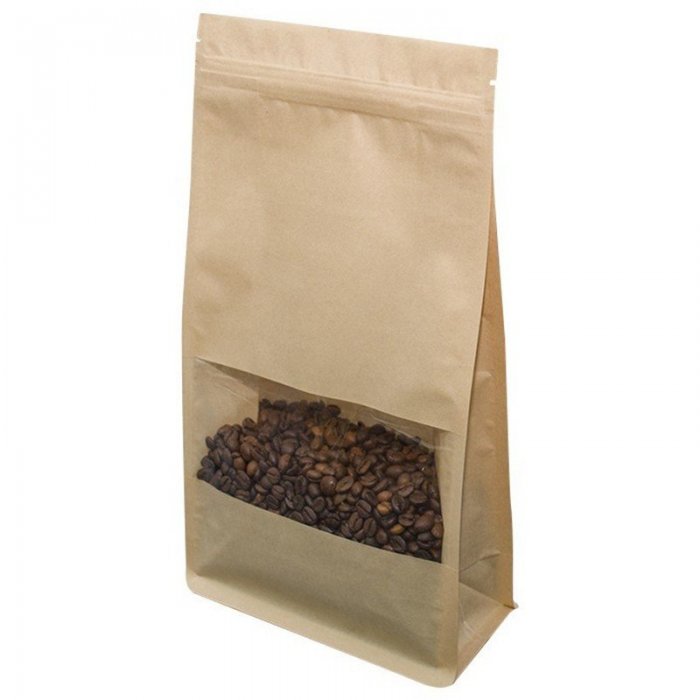 Pungi Kraft Cu Fereastra Si Inchidere Fermoar-Pungi Cu Inchidere Zip Sau Slider