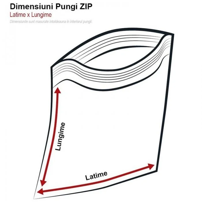 Pungi Cu Inchidere ZIP VCI Lungime 250 mm, Latime 200 mm, Grosime 100 my, Culoare Albastru, Buc / Pachet 28000-Pungi Cu Inchi...