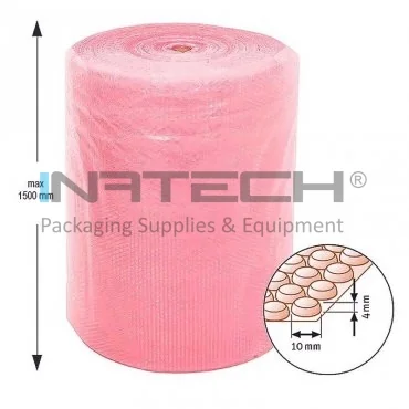 Folie Cu Bule Mici Roz Latime 500 mm, Lungime 100 m, Straturi 2, Grosime 60 my, Culoare Roz