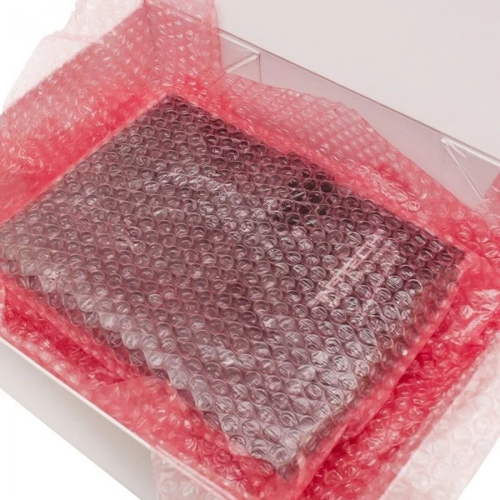 Folie Cu Bule Mici Roz Latime 200 mm, Lungime 100 m, Straturi 2, Grosime 60 my, Culoare Roz-Folie Cu Bule De Aer Mici