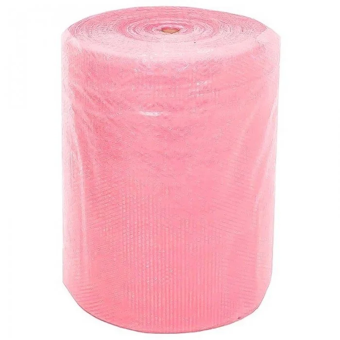 Folie Cu Bule Mici Roz Latime 600 mm, Lungime 100 m, Straturi 2, Grosime 60 my, Culoare Roz-Folie Cu Bule De Aer Mici