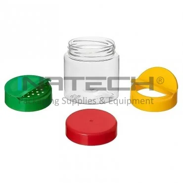 Borcan PET Forma Rotunda, Tip Capac Simplu, Diametru Filet 63 mm, Volum 200 ml, Culoare Transparent, Buc / Pachet 12