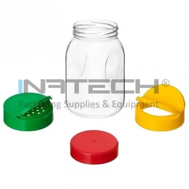 Borcan PET Forma Rectangulara, Tip Capac Simplu, Diametru Filet 63 mm, Volum 400 ml, Culoare Transparent, Buc / Pachet 10