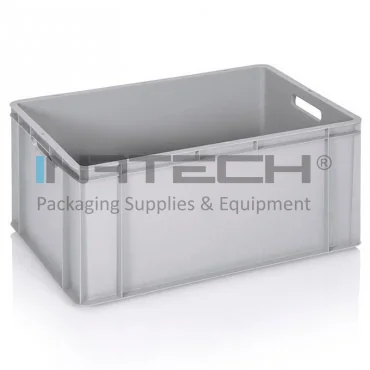 Euro Containere 600 x 400 mm Dimensiuni 600 x 400 x 300 mm, Volum Litri 60, Material PP Virgin, Greutate 2,3 kg, Culoare Gri