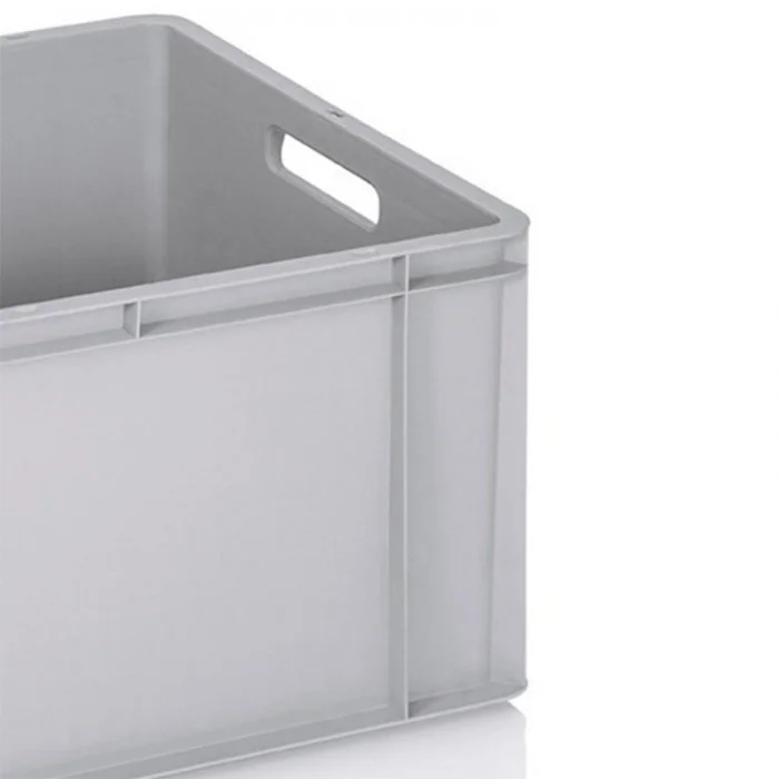 Euro Containere 600 x 400 mm Dimensiuni 600 x 400 x 300 mm, Volum Litri 60, Material PP Virgin, Greutate 2,3 kg, Culoare Gri-...