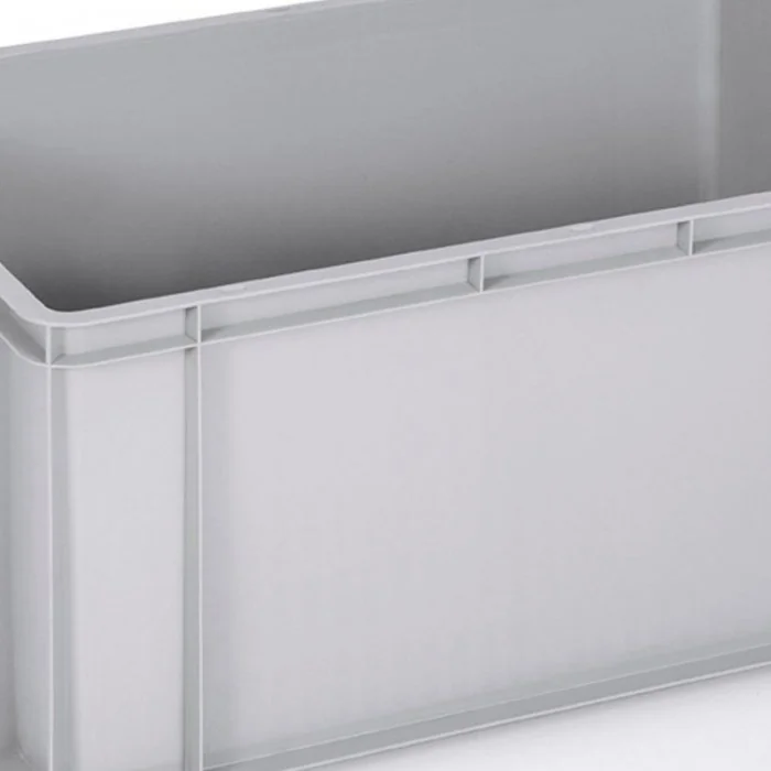 Euro Containere 600 x 400 mm Dimensiuni 600 x 400 x 200 mm, Material PP Virgin, Volum Litri 40, Greutate 1.9 kg, Culoare Gri-...