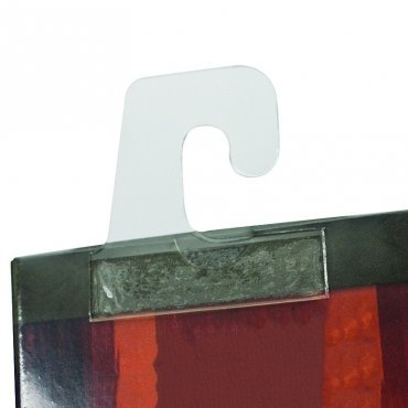 Set Agatatori Autoadezive Din Plastic Pentru Raft Tip Agatatoare Euro Slot, Dimensiuni 45 x 38 mm, Grosime 250 my, Suprafata Lipire 45 x 18 mm, Buc / Pachet 24000