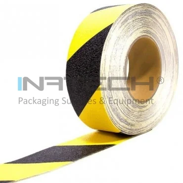 Banda Antialunecare Grosiera Lungime 18.3 m, Latime 100 mm, Culoare Negru / Galben, Tip Grosiera, Buc / Pachet 10