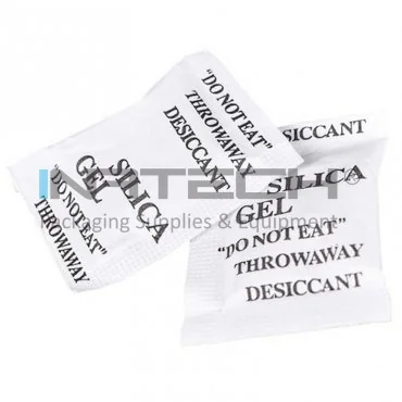 Silica Gel Desicant Dimensiune Sac 65 x 40 mm, Unitati Desicare 1/10, Greutate Plic 3g kg, Performanta Absorbtie Vapori 0.6 g, Buc / Pachet 2000