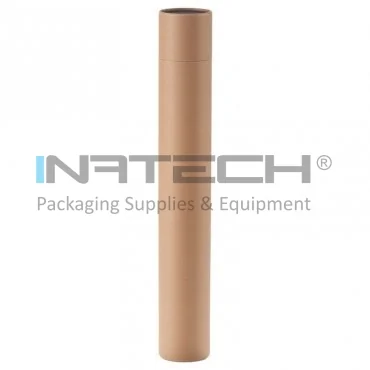 Tuburi Carton Cu Capac Pentru Ambalare Si Stocare Lungime 450 mm, Diametru Interior 66 mm, Grosime 1.5 mm, Culoare Natur