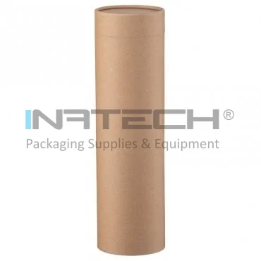 Tuburi Carton Cu Capac Pentru Ambalare Si Stocare Lungime 320 mm, Diametru Interior 104 mm, Grosime 4.5 mm, Culoare Natur