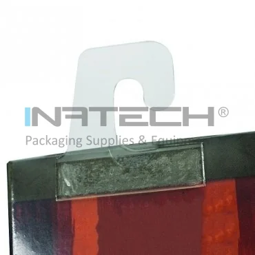 Set Agatatori Autoadezive Din Plastic Pentru Raft Tip Agatatoare Delta, Dimensiuni 40 x 35 mm, Grosime 380 my, Suprafata Lipire 40 x 18 mm, Buc / Pachet 10000