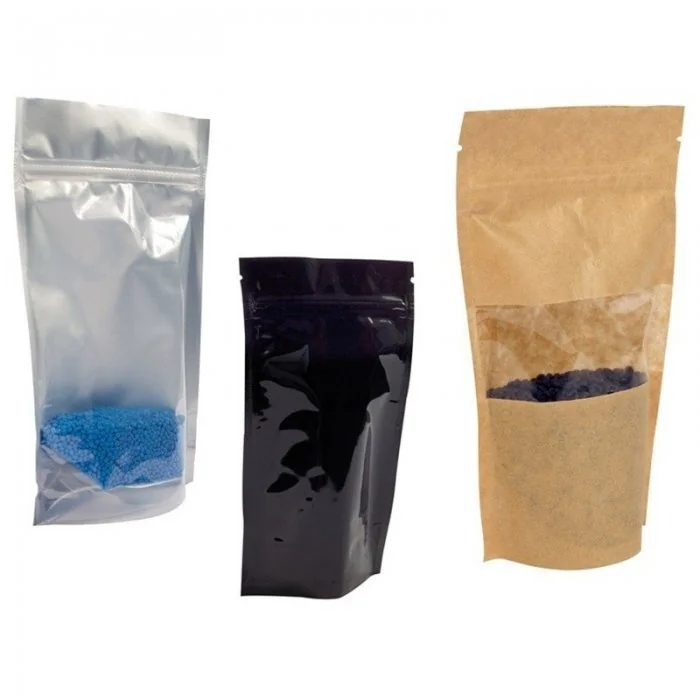 Pungi Stand Up Cu Inchidere Fermoar, 500 buc/pachet Tip Punga Transparenta, Lungime 270 mm, Latime 210 mm, Clapeta Sigilare 4...