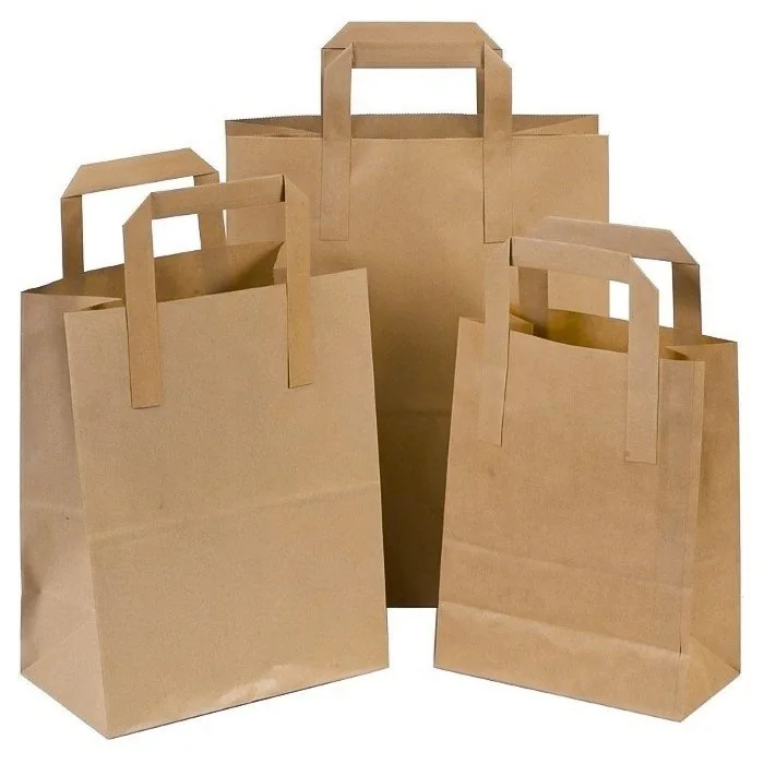 Pungi Hartie Cu Maner Rasucit, Alb/Natur Dimensiuni 250 x 140 x 300 mm, Tip Maner Sfoara, Material Hartie 90 gr/m2, Culoare N...