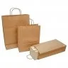 Pungi Hartie Cu Maner Rasucit, Alb/Natur Dimensiuni 250 x 110 x 370 mm, Tip Maner Sfoara, Material Hartie 90 gr/m2, Culoare N...