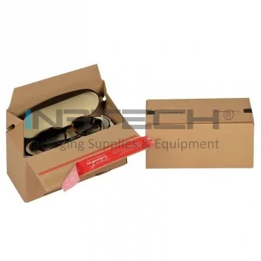 Cutii Carton Euro Cu Autosigilare ColomPac ® Lungime 195 mm, Latime 95 mm, Inaltime 90 mm, Culoare Maro, Tip Carton CO3