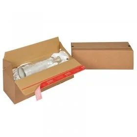 Cutii Carton Euro Cu Autosigilare ColomPac ® Lungime 394 mm, Latime 144 mm, Inaltime 137 mm, Culoare Maro, Tip Carton CO3-Cut...