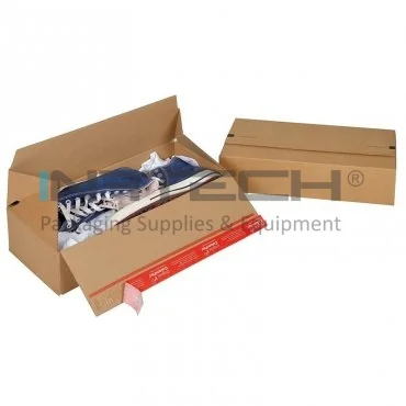 Cutii Carton Euro Cu Autosigilare ColomPac ® Lungime 394 mm, Latime 194 mm, Inaltime 87 mm, Culoare Maro, Tip Carton CO3