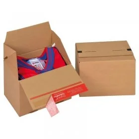 Cutii Carton Euro Cu Autosigilare ColomPac ® Lungime 195 mm, Latime 145 mm, Inaltime 90 mm, Culoare Maro, Tip Carton CO3-Cuti...