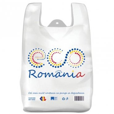 Pungi Biodegradabile Tip Maiou Pliu 2 x 60 mm, Dimensiuni 240 x 420 mm, Grosime 18 my, Rezistenta 3 kg, Buc / Pachet 1000