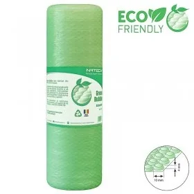 Folie Cu Bule Mici Eco Friendly Latime 400 mm, Lungime 100 m, Straturi 2, Grosime 50 my, Culoare Verde-Folie Cu Bule De Aer Mici