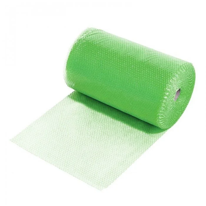 Folie Cu Bule Mici Eco Friendly Latime 400 mm, Lungime 100 m, Straturi 2, Grosime 50 my, Culoare Verde-Folie Cu Bule De Aer Mici