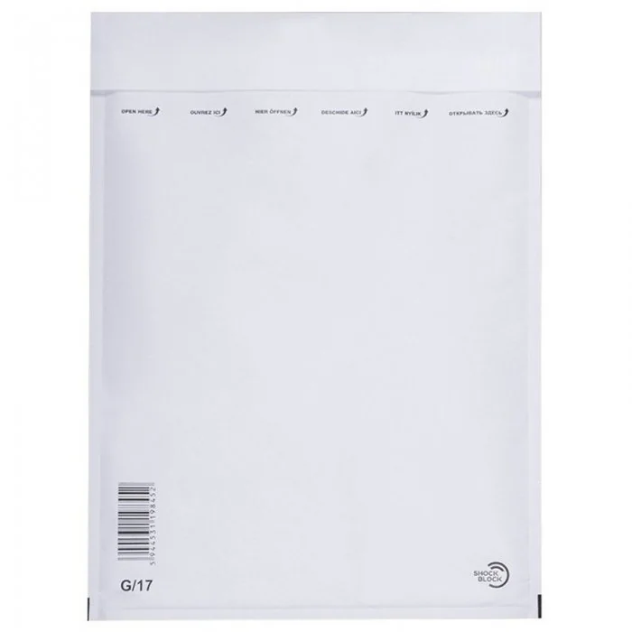 Plicuri Antisoc Din Hartie Dimensiune Interioara 180x265 mm, Dimensiune Exterioara 200 x 275 mm, Culoare Alb, Tip D14, Buc / ...