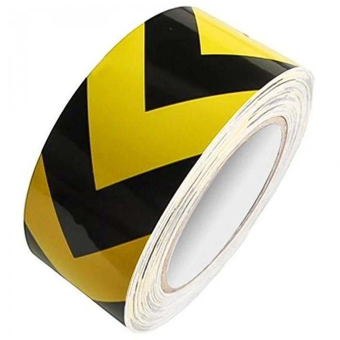 Banda Delimitare Reflectorizanta Lungime 10 m, Latime 25 mm, Culoare Galben, Buc / Pachet 10-Benzi Adezive Pentru Marcare