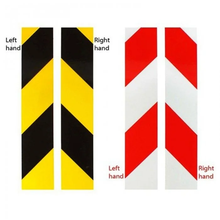 Banda Delimitare Reflectorizanta Lungime 10 m, Latime 50 mm, Culoare Negru / Galben, Buc / Pachet 10-Benzi Adezive Pentru Mar...