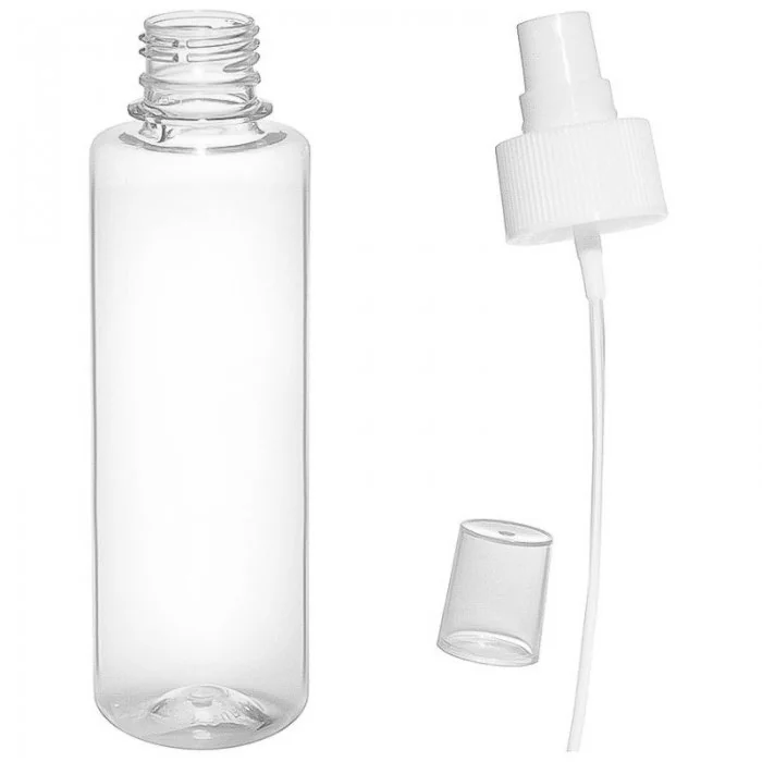 Recipiente Din Plastic Forma Rotunda, Tip Capac Spray, Diametru Filet 28 mm, Maner NU, Volum 250 ml, Culoare Transparent, Buc...