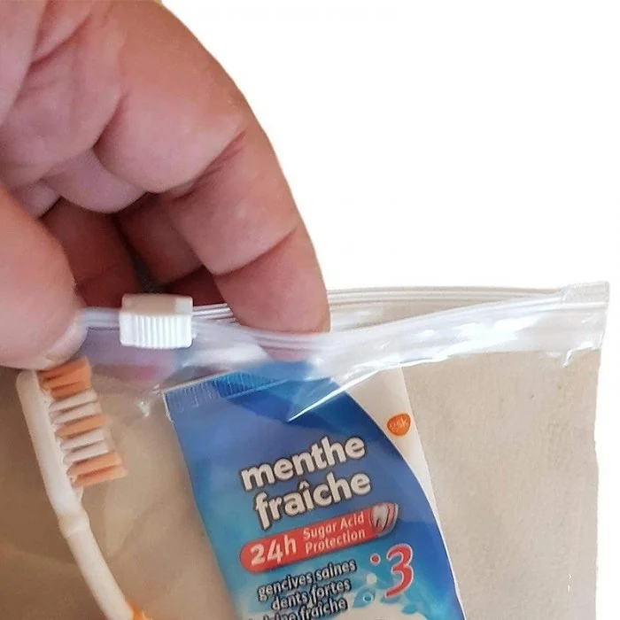 Pungi Cu Inchidere Tip Slider Lungime 110 mm, Latime 180 mm, Grosime 75 my, Pliu Inferior - mm, Culoare Transparent, Buc / Pa...