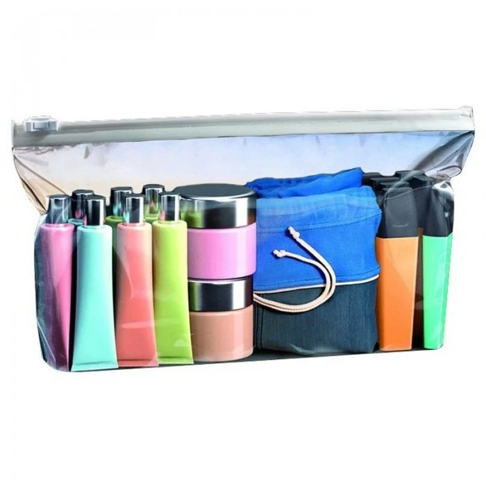 Pungi Cu Inchidere Tip Slider Lungime 280 mm, Latime 265 mm, Grosime 75 my, Pliu Inferior 30 mm, Culoare Transparent, Buc / P...