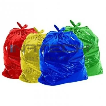 Saci Menajeri Din Polietilena Tip Sac Subtire, Litri 30, Grosime 8 my, Dimensiuni 500x600 mm, Culoare Verde, Saci/Rola 40