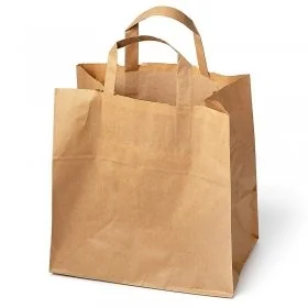 Pungi Hartie Cu Maner Plat, Hartie Kraft Natur 70g/mp Dimensiuni cm (L × l × h) 40 X 18 X 50, Tip Maner Flat, Material Hartie...