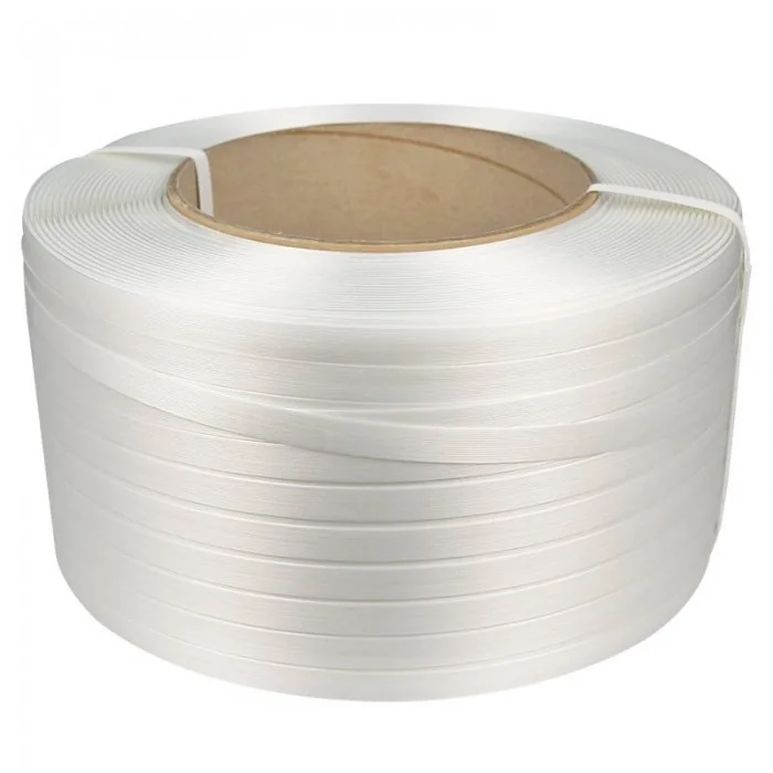 Banda Paletizare PP Lungime 2000 m, Latime 12 mm, Utilizare Automata, Grosime 0.70 mm, Culoare Alb, Diametru Tub 200 mm-Benzi...