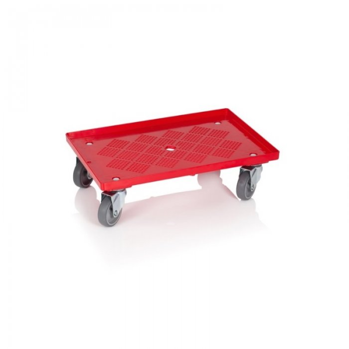 Carucior Pentru Transport 610 x 410 x 170 mm, Material ABS, Rosu-Ladite Pliabile