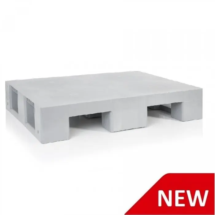 Palet Mini 600 x 400 x 120 mm, Material PP Reciclat, Gri-Ladite Pliabile
