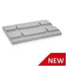 Capac Pentru Lazi Paletizate 1220 x 810 x 25 mm, Solid, Material PP, Gri-Ladite Pliabile