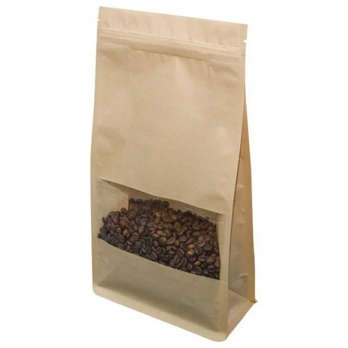 Pungi Kraft Cu Fereastra Si Inchidere Fermoar-Pungi Cu Inchidere Zip Sau Slider